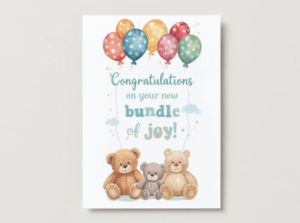 Bundle of Joy Baby Card Printable | Congratulations New Baby Digital Download