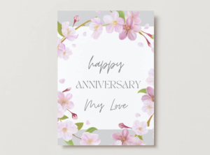 Happy Anniversary My Love – Cherry Blossom Card