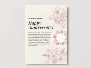 Happy Anniversary to My Beloved Wife Card