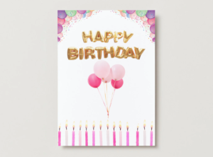 Happy Birthday Balloon Bouquet Card