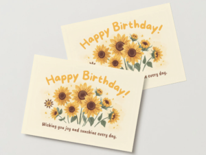 Happy Birthday Sunflower Card