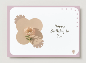 Soft Floral Happy Birthday Card