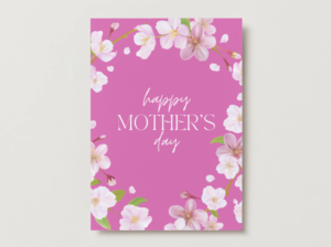 Garden Bloom Mother’s Day Card – Pink Cherry Blossom Floral Printable