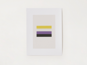 Non-Binary Pride Minimalist Poster (18×24) Soft Neutral Background Modern Minimalist Non-Binary Poster
