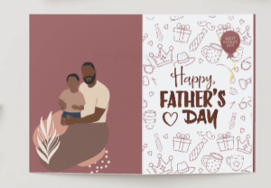 Bronze Accent Father's Day Card – Polished Modern Greeting