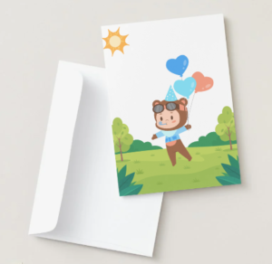 Cute Love Card – “You Make Everything Feel Lighter” Balloon Printable Card