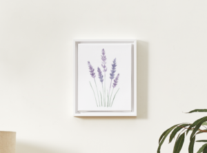 Lavender Watercolor Wall Art – Minimal Purple Botanical Printable (Soft Aesthetic Decor)