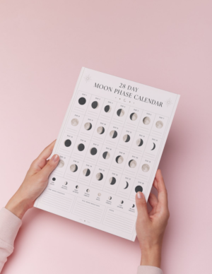 2026 Moon Phase Calendar – Minimal Lunar Cycle Printable (Elegant Neutral Wall Art PDF)