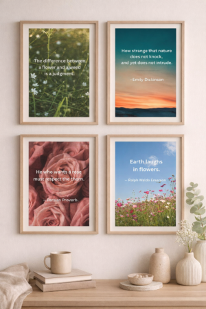 Tea Wisdom — Daily Calm Mini Prints (Set of 4)