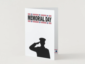 Memorial Day Greeting Card Printable | Patriotic Military Remembrance Card | Instant Download