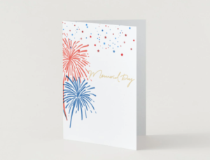 Memorial Day Fireworks Greeting Card Printable | Patriotic Celebration Card | Instant Download
