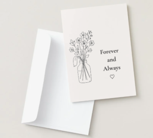 Forever and Always Printable Love Card | Romantic Digital Greeting Card Download