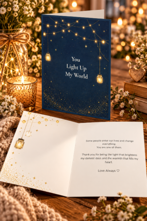 You Light Up My World Printable Love Card | Get Digital Prints