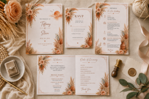 Boho Sunset floral Wedding Bundle Collection