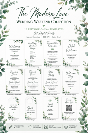 The Modern Love Wedding Weekend Collection