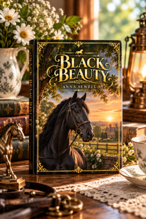 Black Beauty by Anna Sewell, elegant illustrated book cover for the Get Digital Prints Classics Collection.