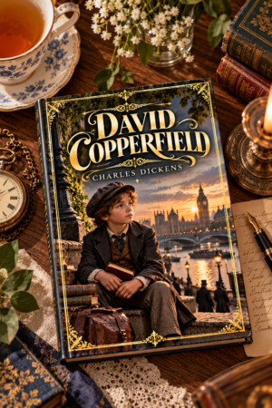 David Copperfield by Charles Dickens, elegant illustrated book cover for the Get Digital Prints Classics Collection.